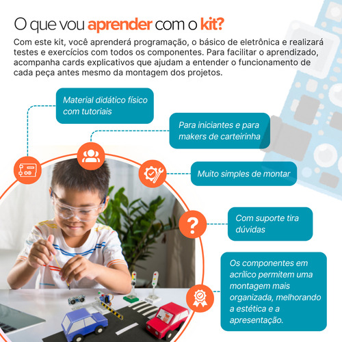 Kit Uno Sem Arduino Com Projetos Tutorial Completo Iniciante