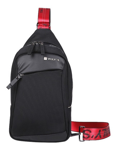 Imagen 2 de 7 de Mochila Cruzada Pechera Porta Tablet Wilys Wt490-01