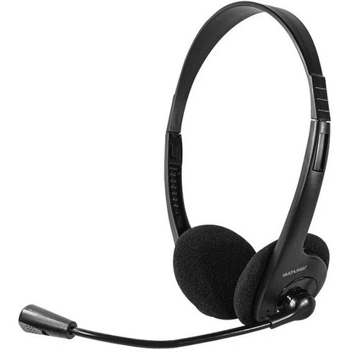 Headset Multilaser Ph002 Stereo Básico C/ Microfone C/ Fio Cor Preto