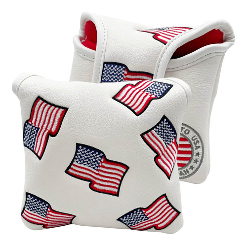 Gbourly Golf Club Usa Patriotic White Square Mallet Putter