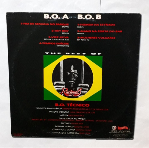 Lp Racionais Mc's / The Best Of / 1996 / Original (Usado)