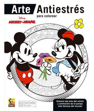 Libro Mickey Minnie Arte Antiestres Para Colorear Original