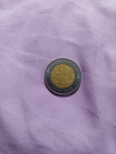 Moneda $5 Pesos Conmemorativa Del Bicentenario De La Indepen