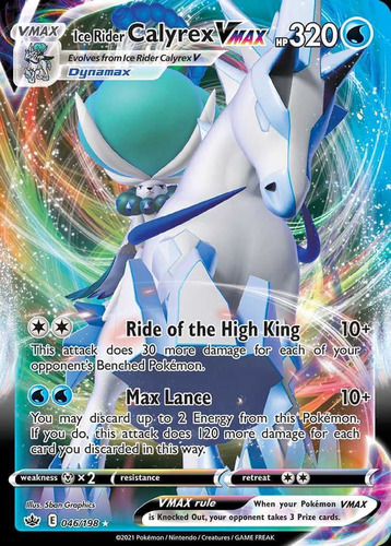 Cartas Pokemon Ice Rider Calyrex Vmax Deck De Batalla