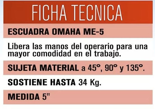 Escuadra Soporte Magnetica 34 Kg 5´´ Para Soldar Omaha
