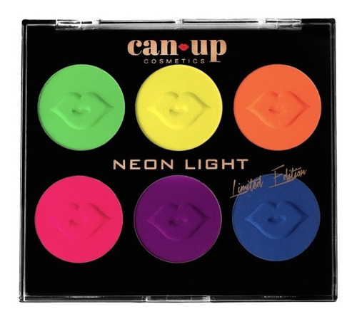 Can Up Sombra Neon Paleta Colorida Profissional 6 Cores