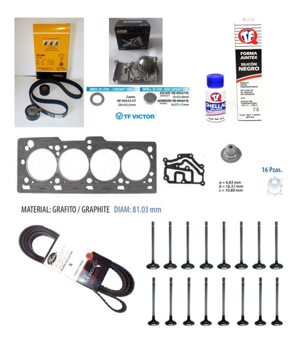 Kit Ajuste Distribucion Nissan Platina Renault Clio Kangoo 1