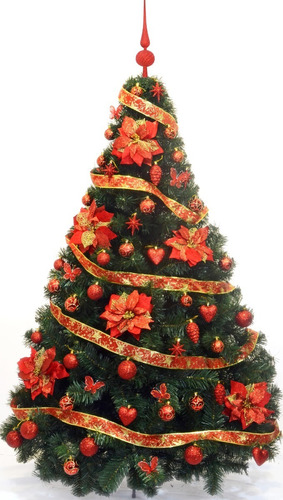 Árbol De Navidad Premium 1,80 + Kit Rojo X60u. Sheshu!!!