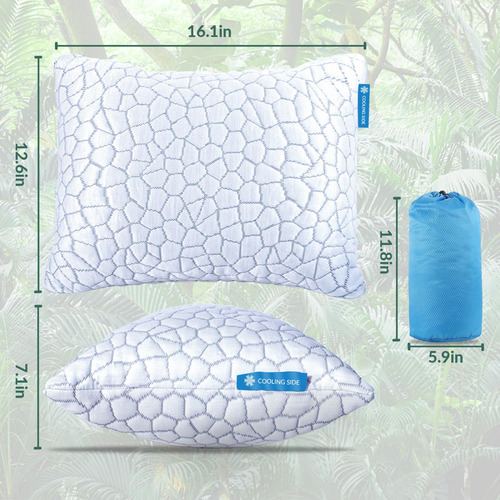 Qutool Almohada Pequeña Para Acampar Para Dormir, Almohada D