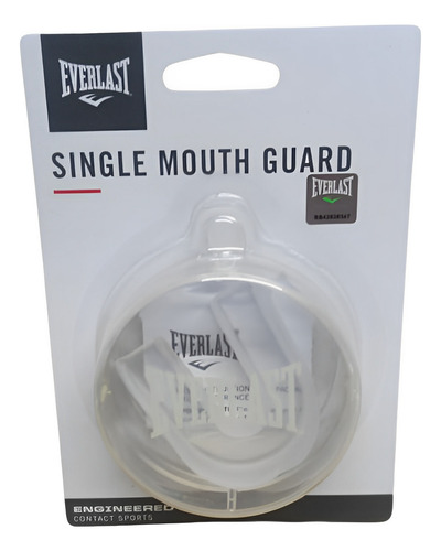 Protector Bucal Sencillo Everlast -transparente
