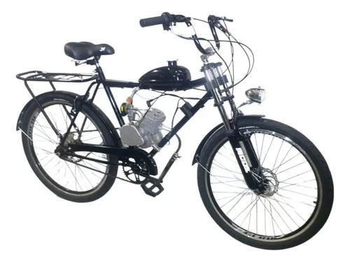 Bicicleta Barra Motorizada 80cc Freio A Disco C/susp + Farol