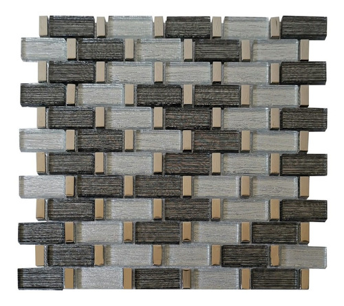 6 X Malla Mosaico Decorativa Cenefa Vidrio Argenta