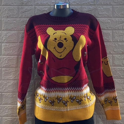 Ugly Sweater Sueter Navideño Winnie The Pooh Gift Navidad 