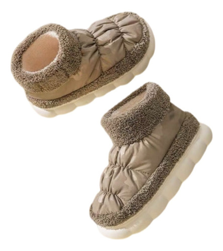 Pantufla Botín Descanso Térmica Impermeable Mujer Cómodo