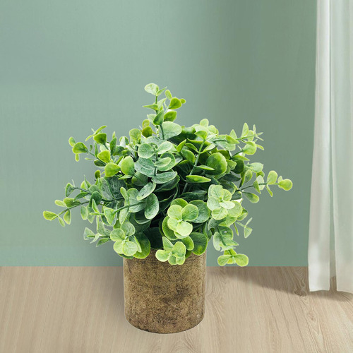 Plantas Artificiales De Sándalo Con Maceta Para Escritorio