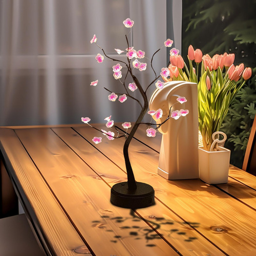 Luz De Árbol De Flor De Ciruelo Lámpara De Árbol De Flor De