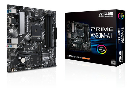 Imagen 1 de 5 de Motherboard Asus Prime A520m-a Ii Amd Ryzen Aura Rgb M.2