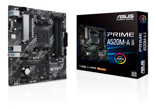 Motherboard Asus Prime A520m-a Ii Amd Ryzen Aura Rgb M.2 