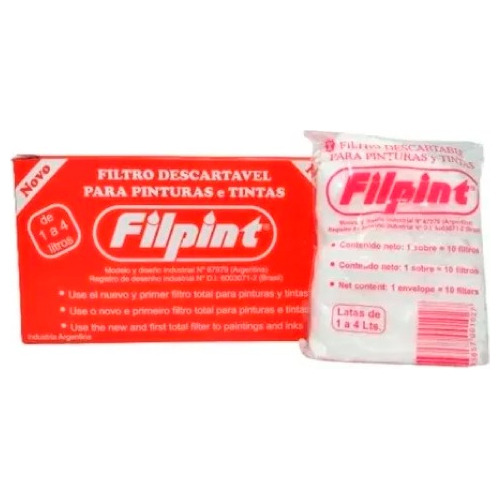 Filtro Descartable Pinturas Y Tintas Filpint X10u