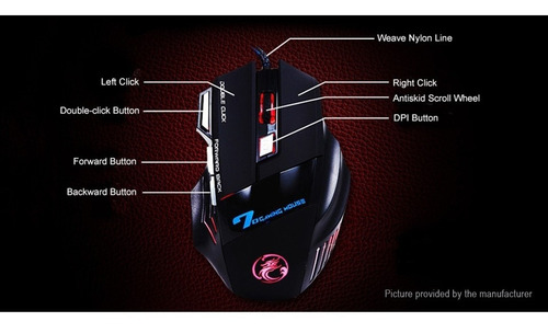 Mouse Gammer X7 2400dpi Laser Usb 7 Botões Profissional