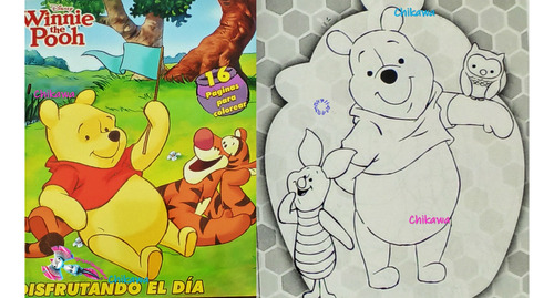 10 Libro Colorear Winie Poho Tamaño Carta 16 Pag ^-^