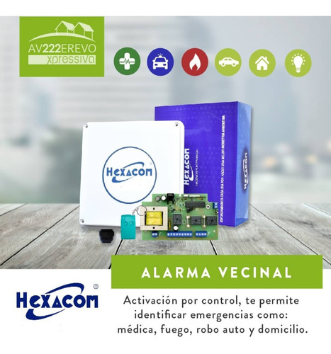 Alarma Vecinal Comunitaria 80mts Sirena Reflectores Control