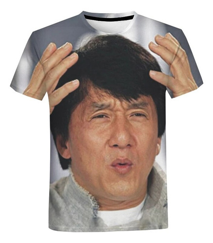 Lhy Playera 3d Con Estampado De Jackie Chan, Estrella De