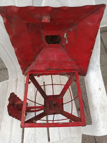 Antiguo Farol Farola Porta Vela De Hierro (+ De 1 Siglo) (Usado)