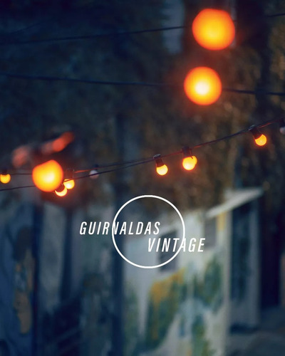 Imagen 4 de 5 de * Guirnalda De Luces P/exterior C/focos Vintage Retro 10 M