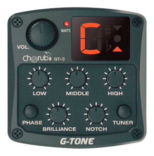 Ecualizador Cherub Gt3 Gtone P/ Guitarra Criolla O Acustica