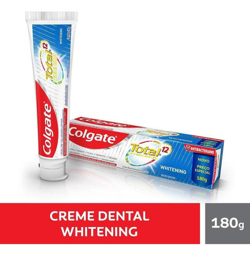 Creme Dental Para Branqueamento Colgate Total 12 Whitening 180g