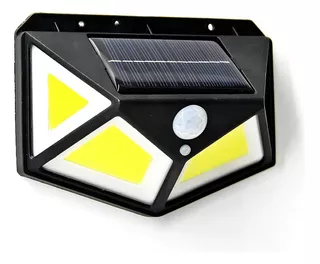 Aplique Reflector Solar 100 Led Recargable Luz Exterior Pane Color de la carcasa Negro Color de la luz Blanco frío