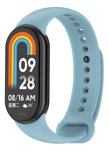Malla Para Mi Smart Band 8 9 Xiaomi 1.62 Enganche Acero Celeste Pastel 0 Cm