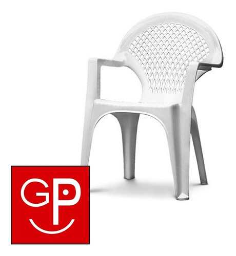 Silla Blanca Plástica Para Niños 35x23x50cm G P
