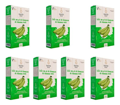 Kit 7un Leite Em Pó De Biomassa De Banana Verde Santo Óleo