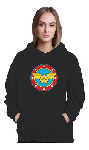 Poleron Diseño Wonder Woman Mujer Maravilla Superheroe Superheroina Mujer Niña