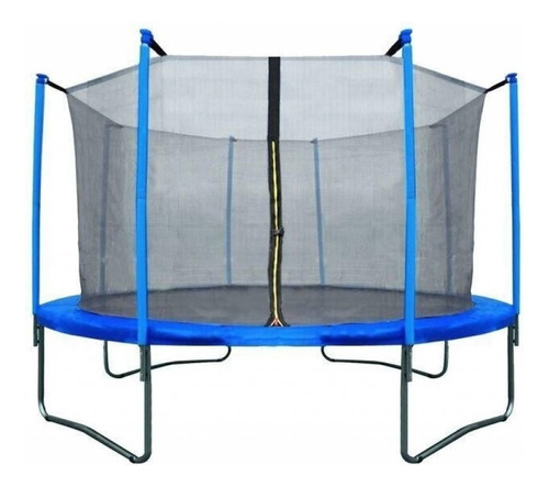 Trampolín Con Red Y Escalera 1,83 Cm La Sensación Lona De Salto Negro