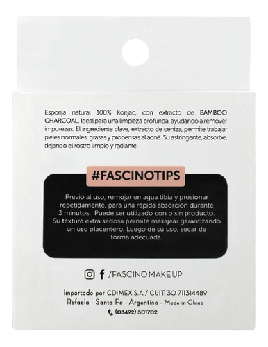 Imagen 5 de 6 de Esponja Para Limpieza Profunda Facial Konjac Black Fascino