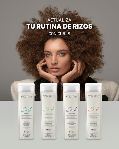 Kit Tratamiento Para Cabello Rizado Tec Italy Curls 2 Pzas