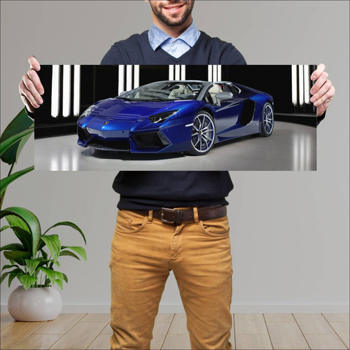 Cuadro 30x80cm Auto 2014 Lamborghini Aventador L 297