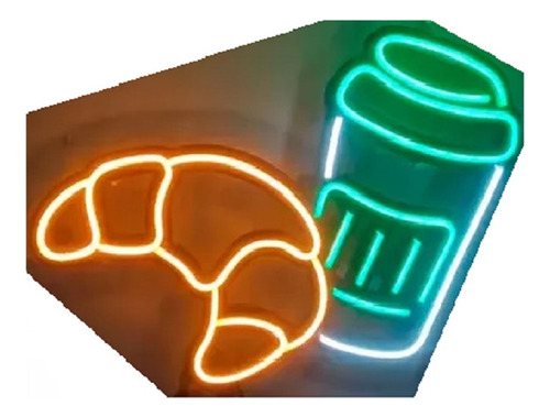 Cartel Led Neon Multicolor A Pedido Café O La Que Quieras