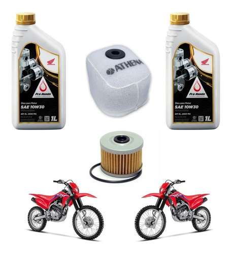 Kit Revisao Oleo Filtro Ar Oleo Honda Crf250f Crf 250f