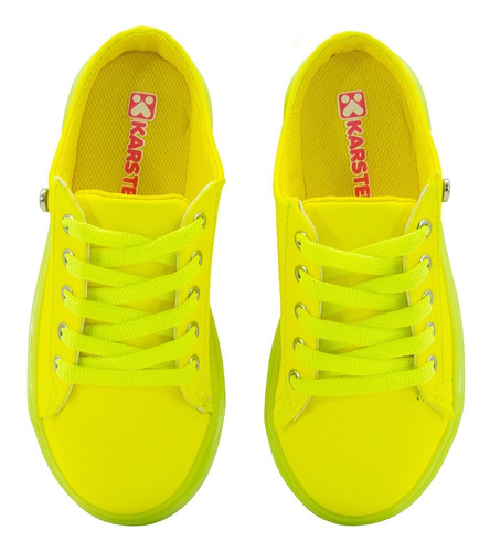 Tenis Niña Slip On Karsten Amarillo 18-24 Super Cómodos