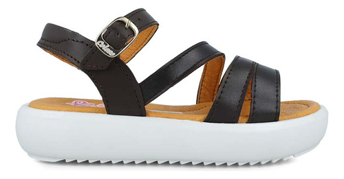 Sandalias Huaraches Coloso Niña Piel Casual Cafe