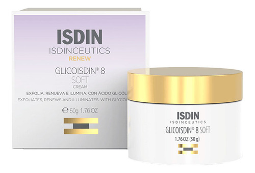 Crema Isdinceutics Glicoisdin 8% Soft Para Todo Tipo De Piel De 50ml/50g