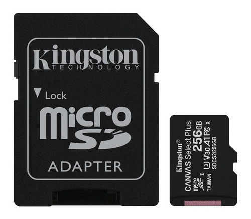Memoria Micro Sd 256 Gb Kingston Con Adapt Sd Clase 10 100 M