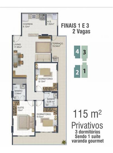 Imagem 29 de 30 de Apartamento - Venda - Aviação - Praia Grande - Bdexp117