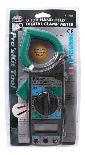 Imagen 8 de 9 de Pinza Amperometrica Proskit Mt-3266 Digital Con Estuche