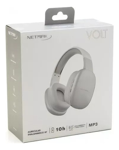 Auricular Inalámbrico Dual Bluetooth Netmak Nm-volt Gris