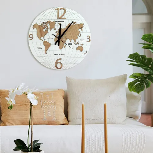 Reloj Pared 40 Cm Terra N rdico Maquina Silenciosa Fabrica